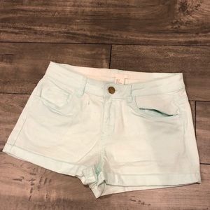 H&M size 2 mint green shorts